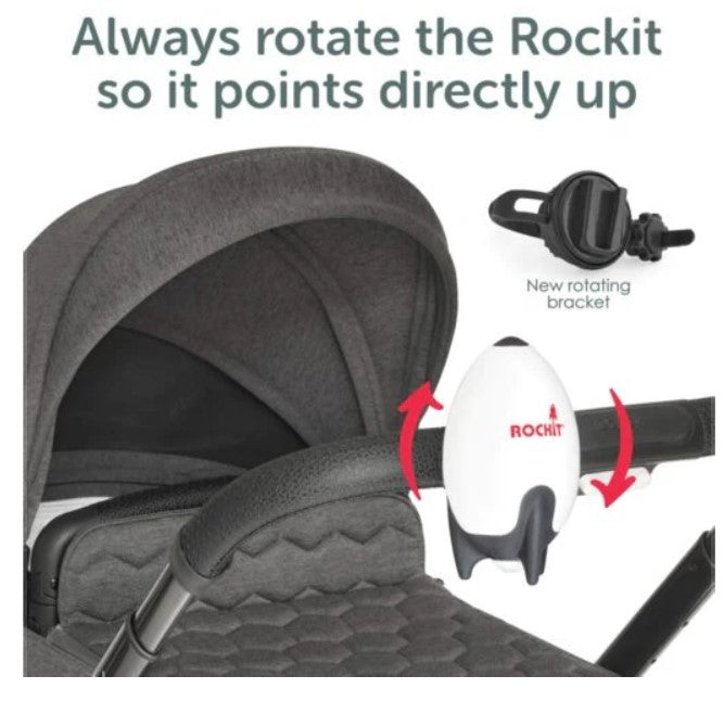 Rockit Award-Winning Portable Baby Pram Rocker (Rechargeable Version) White Age- Newborn & Above