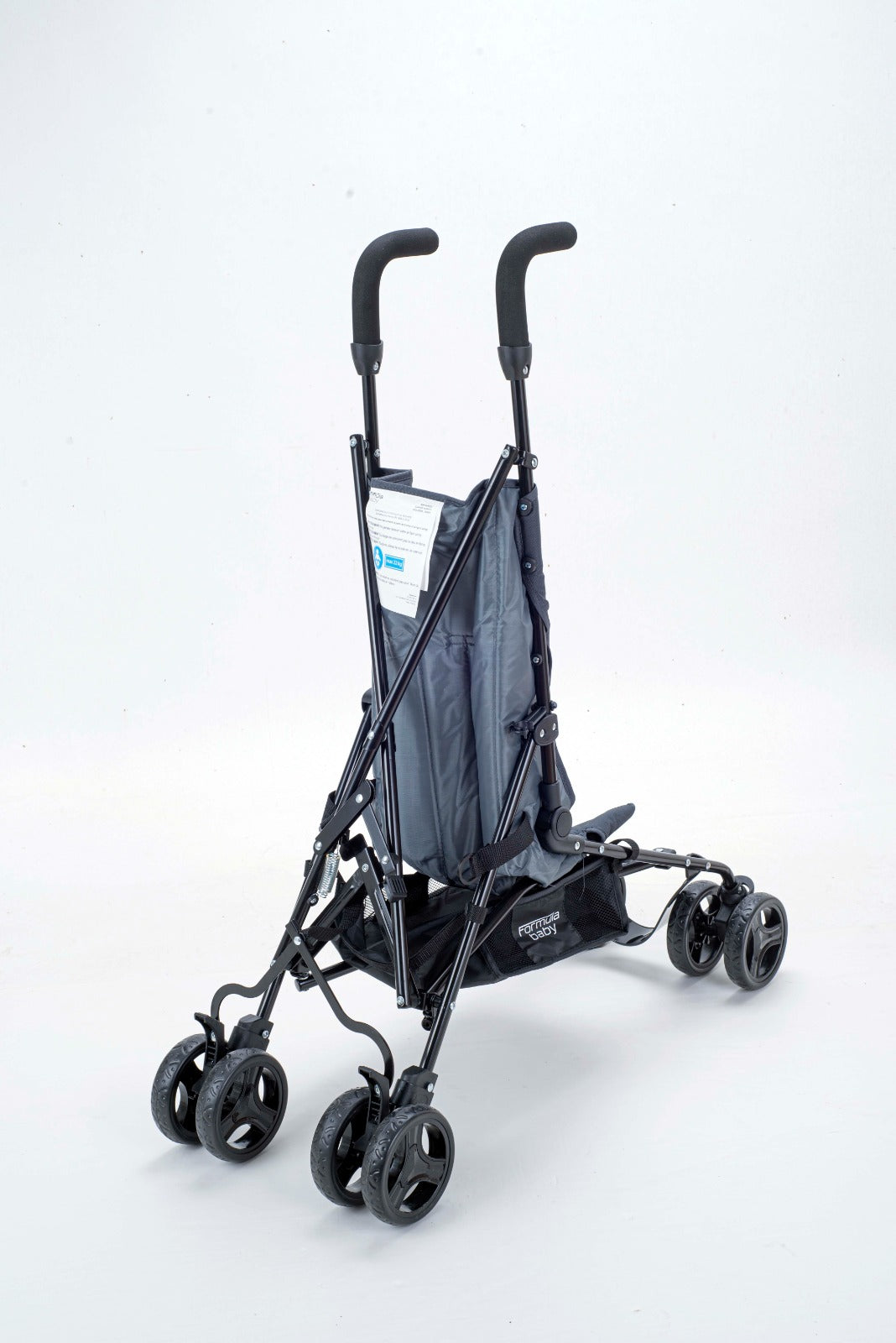 Formula One PowerGlyde Plus Lightweight Travel Umbrella Stroller Grey Blue Age 6 Months Above Holds upto 23 Kg