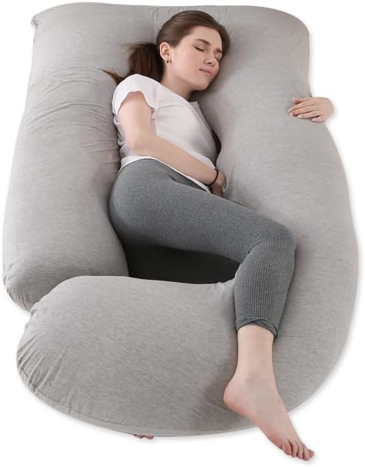 Pibi 60-Inch U-shaped Nursing Pregnancy Pillow for Momz