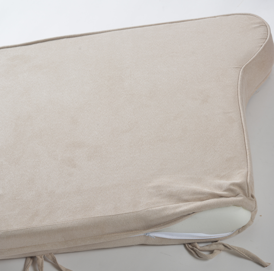 Peekaboo Premium Cushioned Nursing Wooden Glider Chair with Ottoman White