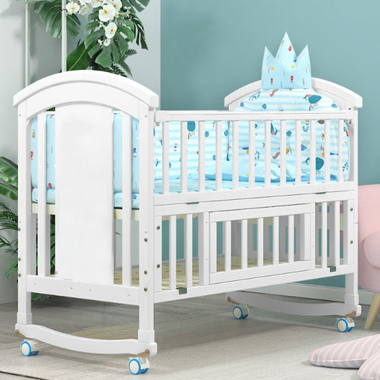 Pibi 3 in 1 Cot/Crib Cum Junior Bed White Age- Newborn to 5 Years