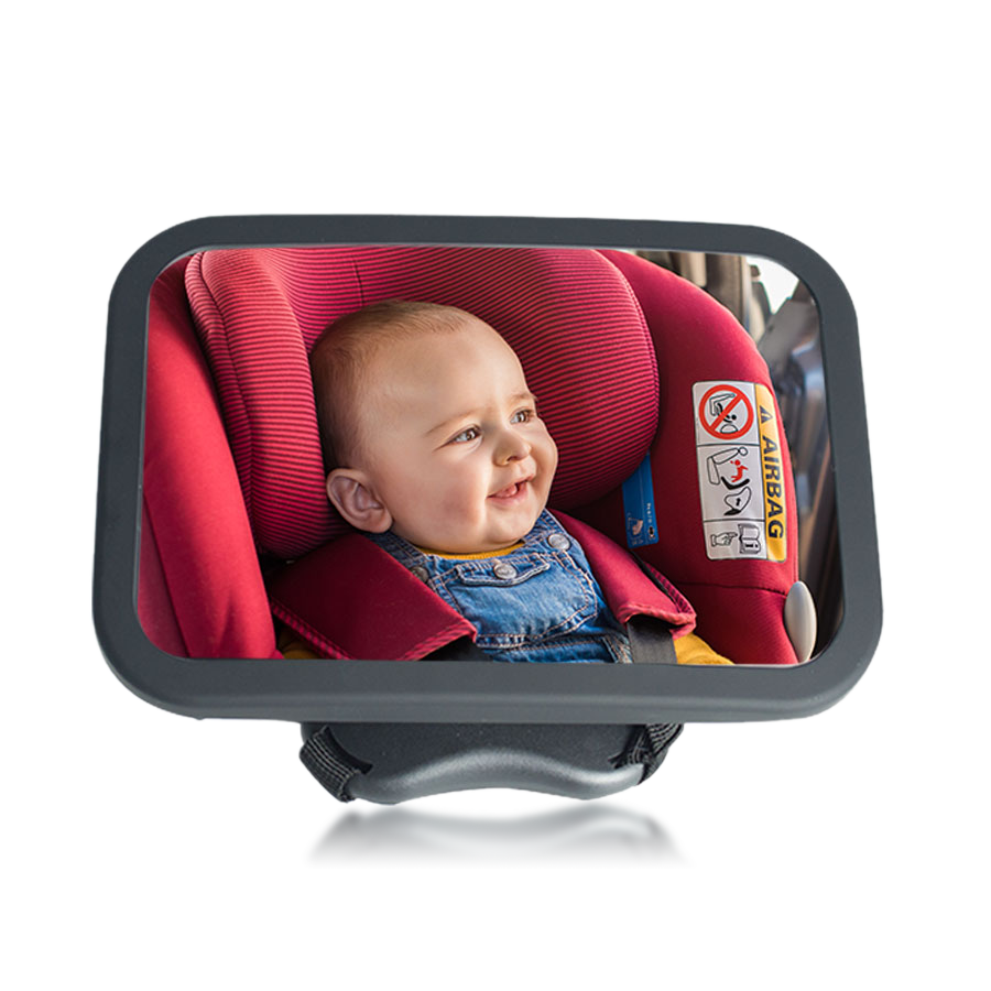 Pibi Back Seat Car Mirror Black Age- Newborn & Above